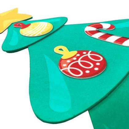 Imagem de Enfeite Painel Árvore de Natal EVA Alto Relevo - 01 unid