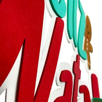 Imagem de Enfeite Painel Feliz Natal Letreiro Biscoito Gorro - 01 unid