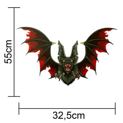 Imagem de Enfeite Painel Morcego Halloween Alto Relevo - 01 unid
