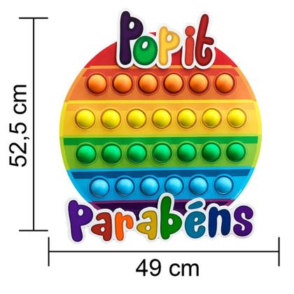 Imagem de Enfeite Painel Pop It Parabéns 3D Aniversário - 01 unid