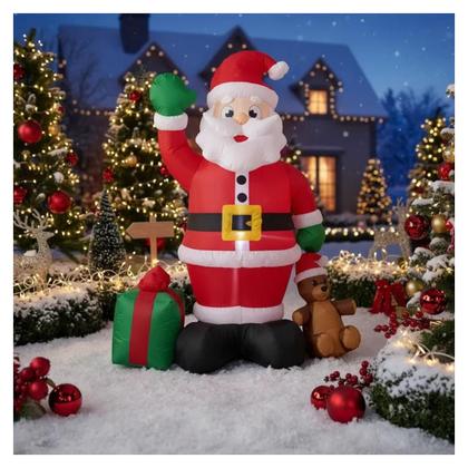 Imagem de Enfeite Papai Noel Gigante Inflável 2,40m com 9 Leds