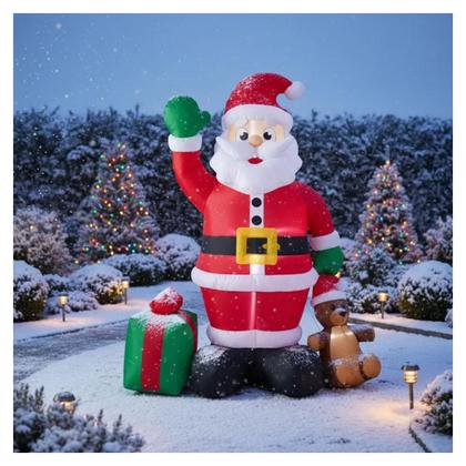 Imagem de Enfeite Papai Noel Gigante Inflável 2,40m com 9 Leds