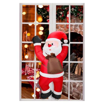 Imagem de Enfeite Papai Noel Inflável com Mochila 1,80m com 6 LEDs