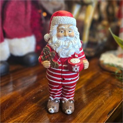 Imagem de Enfeite Papai Noel Pijama Resina 16CM