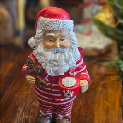 Imagem de Enfeite Papai Noel Pijama Resina 16CM
