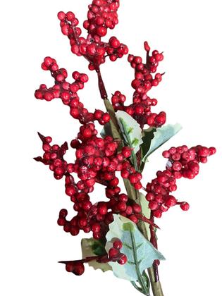 Imagem de Enfeite Pick Natalino Azevinhos com Pinha 27cm Decoração