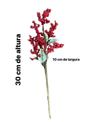 Imagem de Enfeite Pick Natalino Azevinhos com Pinha 27cm Decoração