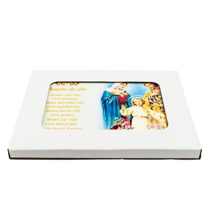 Imagem de Enfeite Placa Cerâmica Benção Do Lar Sagrada Família 15x20cm