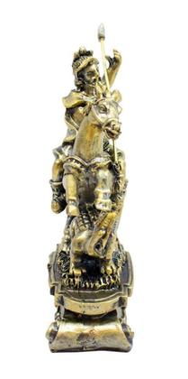 Imagem de Enfeite São Jorge Dourado Resina 12cm