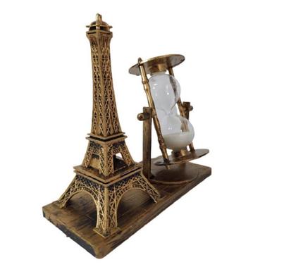 Imagem de Enfeite Torre Eiffel Com Ampulheta Decoracao Mesa Escritorio