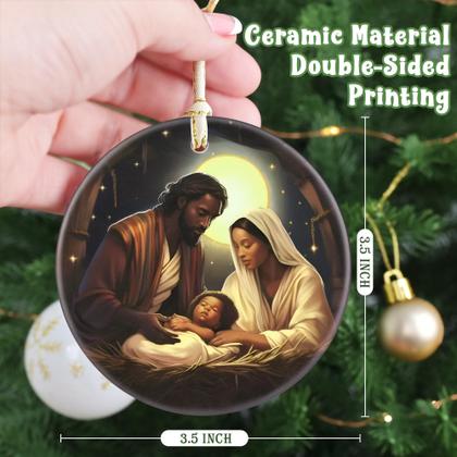 Imagem de Enfeite Touber Presépio Cerâmico 9 cm Presente de Natal