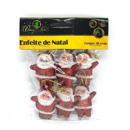 Imagem de Enfeite Wincy Natal Papai Noel Glitter 6un Nta1467