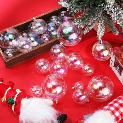 Imagem de Enfeites de Natal Shappy Iridescent 50 unidades transparentes