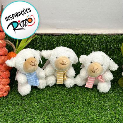 Imagem de Enfeites de Pendurar Ovelinha com Cachecol de Páscoa Rosa - 11x12,5x7cm - 1 unidade - Cromus - Rizzo