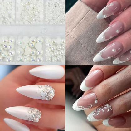 Imagem de Enfeites para Unhas 3D VOTACOS - Strass e Pérolas