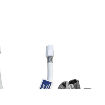 Imagem de Engate Flexivel Alta Pressao Branco Pvc Censi Para Agua 40Cm Com Registro Metal De 1/2'' - 7119