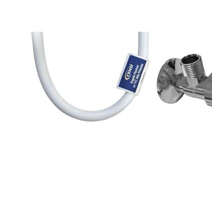 Imagem de Engate Flexivel Alta Pressao Branco Pvc Censi Para Agua 40Cm Com Registro Metal De 1/2'' - 7119