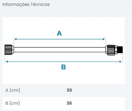 Imagem de Engate Flexível De Pvc De 1/2 30 Cm Torneira, Pia, Lavatório