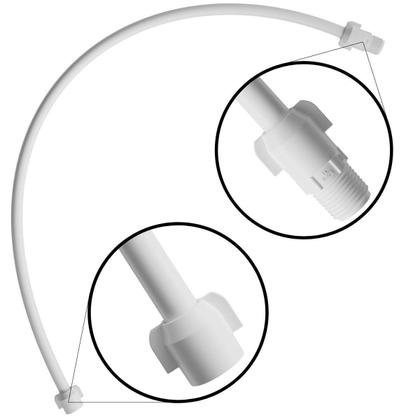 Imagem de Engate Mangueira Flexível 100Cm X 1/2 Branco + Veda Rosca