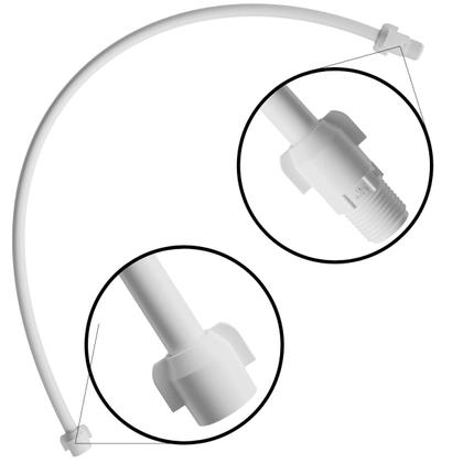 Imagem de Engate Mangueira Flexível Para Descarga 100cm x 1/2" Branco  Astra  Kit 05 Un