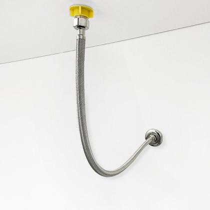 Imagem de Engate Mangueira Flexível Trançado 60cm Aço Inox Macho Femea 1/2 Ligação Entrada De Agua Quente Fria