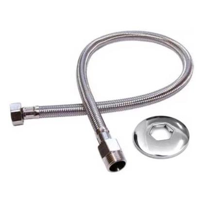 Imagem de Engate Mangueira Flexível Trançado Aço Inox 30 Cm