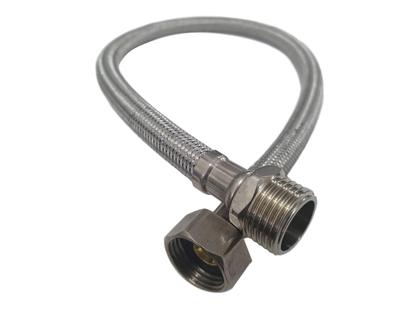 Imagem de Engate Mangueira Flexível Trançado Aço Inox 40 Cm rabicho para lavatório