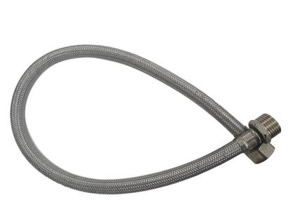 Imagem de Engate Mangueira Flexível Trançado Aço Inox 40 Cm rabicho para lavatório