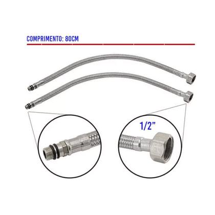 Imagem de Engate Rabicho 80Cm Monocomando Par Misturador Flexível