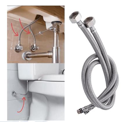 Imagem de Engate Rabicho 80Cm Monocomando Par Misturador Flexível