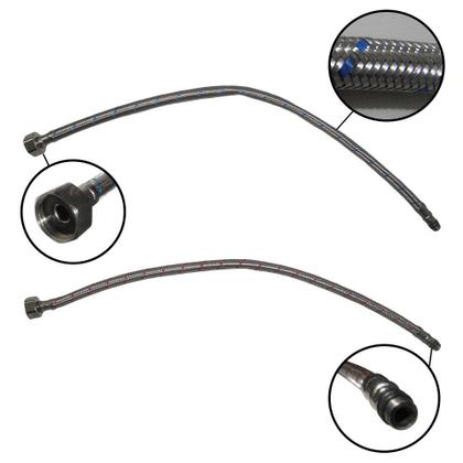 Imagem de Engate Rabicho Monocomando Mangueira Torneira Misturador Flexível Água Quente Fria Par