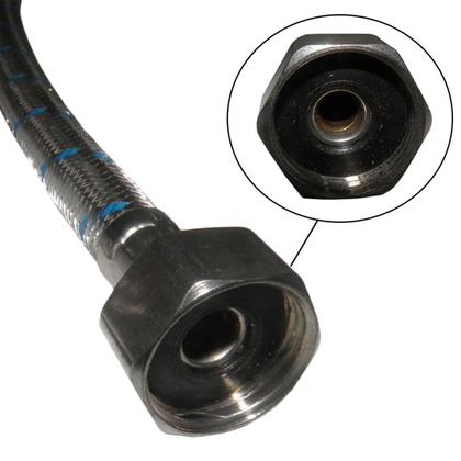 Imagem de Engate Rabicho Par Flexível 80cm Monocomando Misturador Água Quente Fria Torneira Grande Comprido Mangueira Banheiro Cozinha