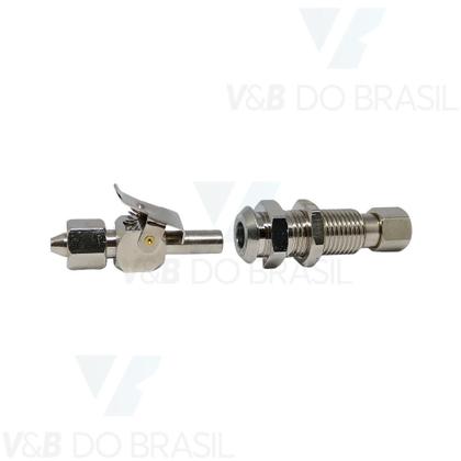 Imagem de Engate Rápido 1/4 Fêmea C/ Válvula+ Macho S/ Válvula (Kit 2)