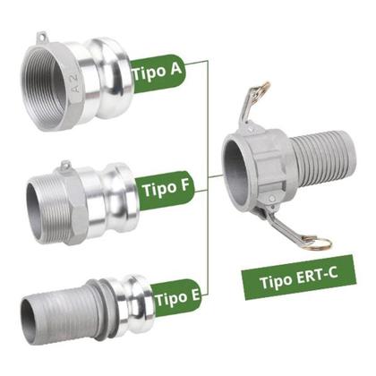 Imagem de Engate Rápido Alumínio 1.1-2 Pol Acoplador Espigão Ert-c - Camlock