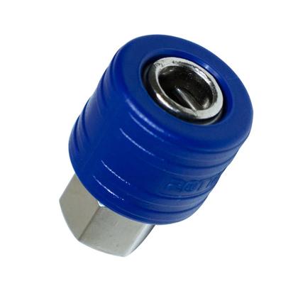 Imagem de Engate Rápido De Ar 1 4 Fêmea Azul Kit Com 10 Unidades