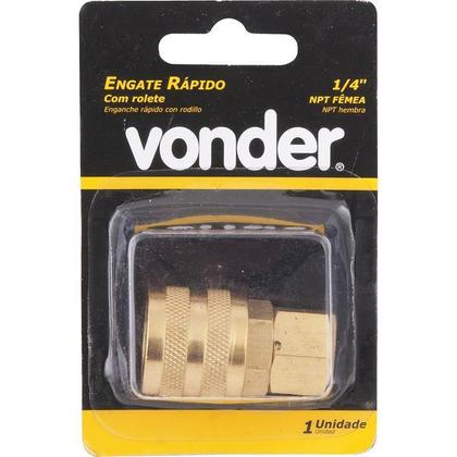 Imagem de Engate rápido fêmea 1/4" npt latão com rolete Vonder