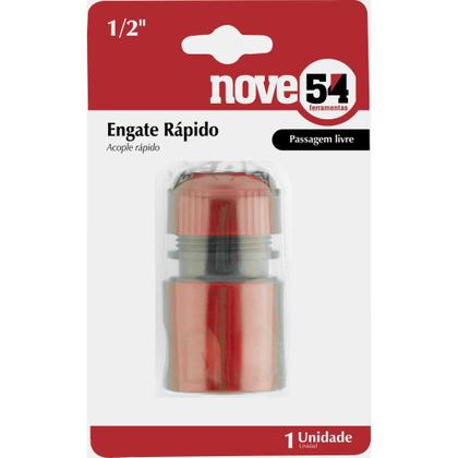 Imagem de Engate rápido jardim 1/2" plástico passagem livre - Nove54