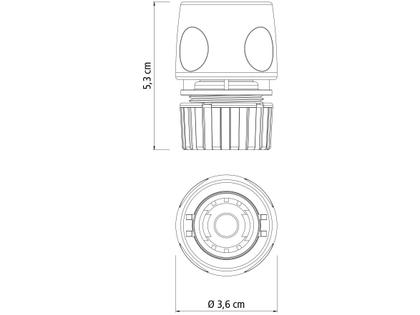 Imagem de Engate Rápido para Mangueira 1/2” Tramontina - 78506000 Verde e Laranja