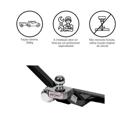 Imagem de Engate Reboque Corsa Pick-Up 2000 2001 2002 2003 Transbike