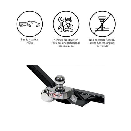 Imagem de Engate Reboque Golf Gti Turbo 1999 2000 2001 2002 Transbike