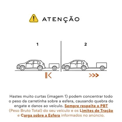 Imagem de Engate Reboque Rabicho Varios Carros 400kg Atos