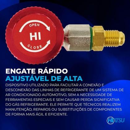 Imagem de Engates Rápido Alta Baixa Ar Condicionado Automotivo R134a 1 Unidade