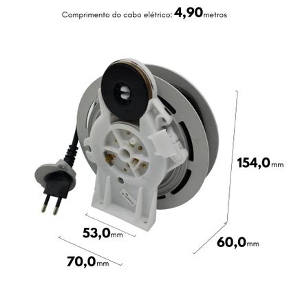 Imagem de Enrolador com Cabo Elétrico Compatível com Extratora WAP Aqua Cleaner FW008544