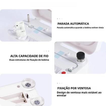 Imagem de Enrolador De Bobinas Elétrico Portátil Com Cabo Ferramenta Automática De Enrolamento Para Costura