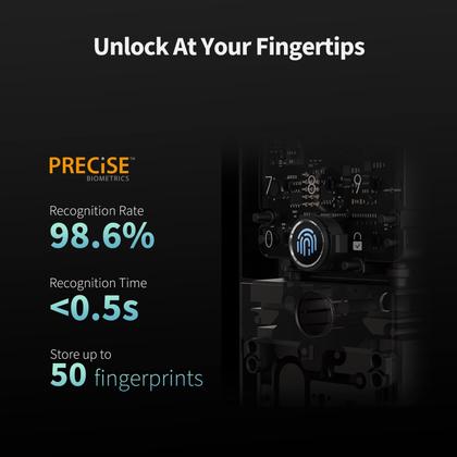 Imagem de Entrada sem chave de impressão digital Smart Lock Aqara U100 prateada