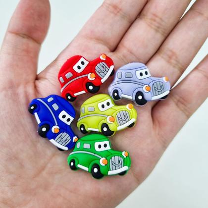 Imagem de Entremeio emborrachado carrinho para enfeite de prendedor de chupeta 10uni