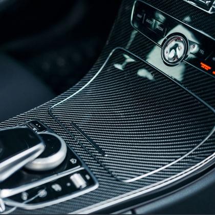 Imagem de Envelopamento Automotivo Preto Fibra de Carbono Vinil Texturizado Tuning Decoração