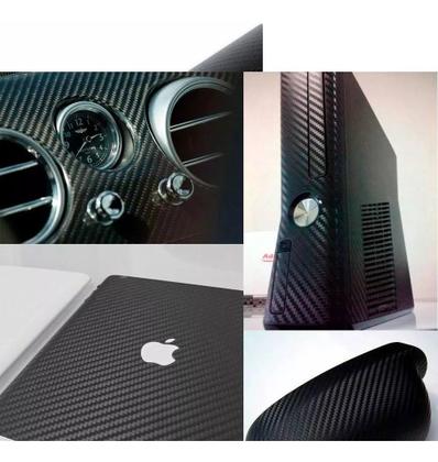 Imagem de Envelopamento Fibra Carbono Preto 1mx30cm Para Coluna Carro