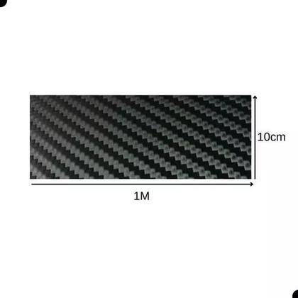 Imagem de Envelopamento Fita Fibra Carbono 4d Carro, Celular 1m X 10cm