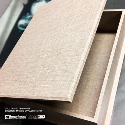 Imagem de Envelopamento Vinil Adesivo Linho Gold Telado Bege 0,61x2m